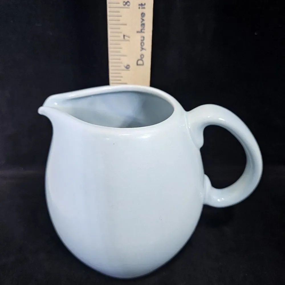Vintage Russel Wright Iroquois Casual Mid Century Blue China 32oz Pitcher W/ Lid